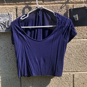 Navy crop top